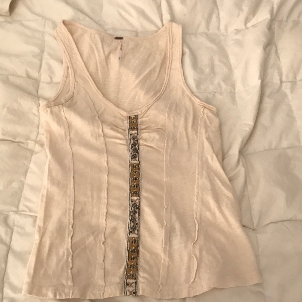 Free People cream tank top